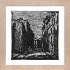 Street by Moonlight Vence 2 block 2 - Unsigned - Ready Framed